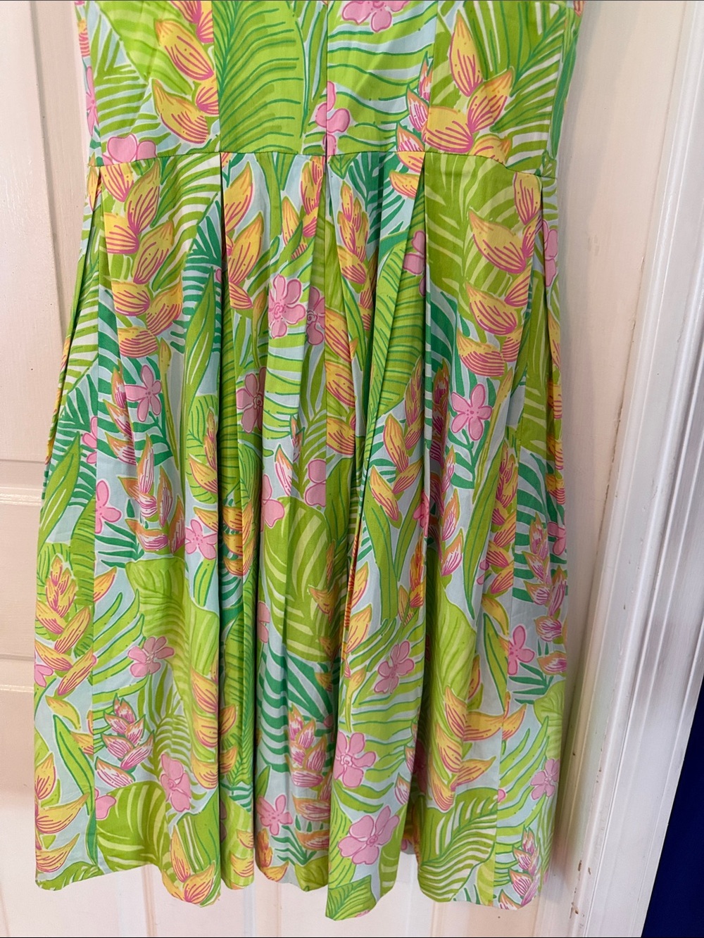 Vintage Lilly Pulitzer Botanical Garden Palm Fern Billie Dress Size 8 - Picture 7 of 8